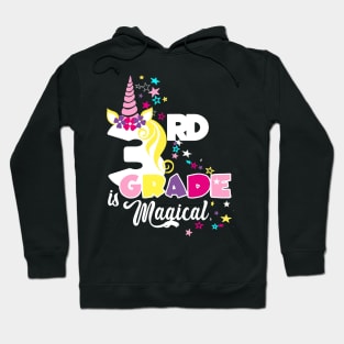 Third Grade Girls Unicorn Back to school Magical 3rd grader gift Hoodie